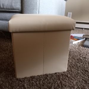Leather seat/ storage box